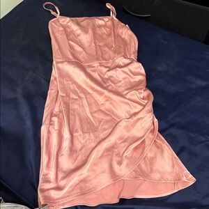 SHEIN Pink Satin Dress